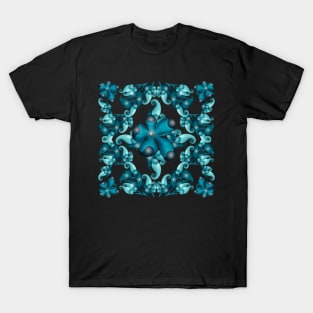 Blue zenarts pattern T-Shirt